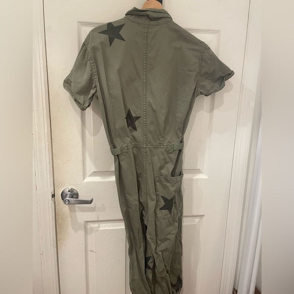 Pistola Olive Green Star-Patterned Jumpsuit - Picture 2 of 3